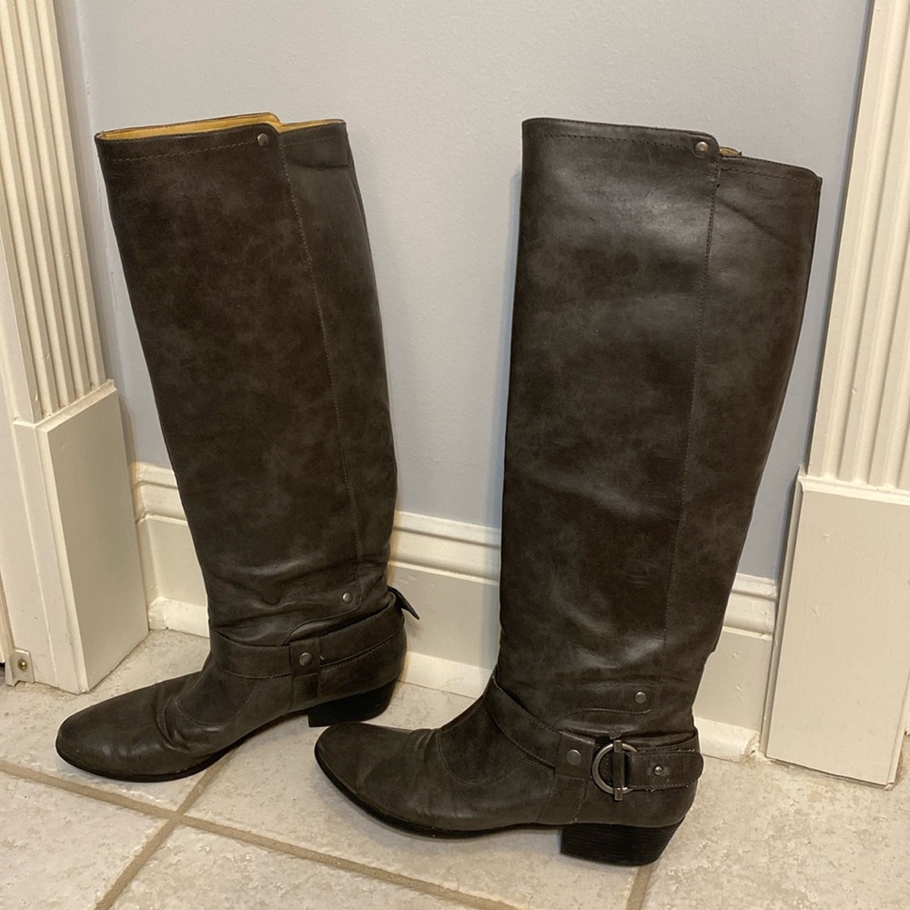 Nine West gray riding boots